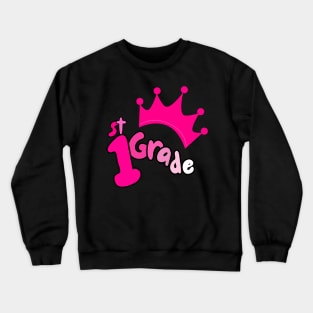 first grade pink lover Crewneck Sweatshirt